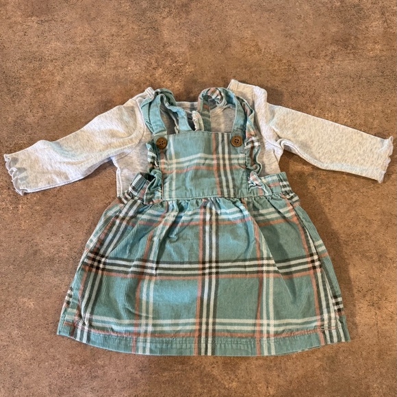 Carter's Teal and Plaid Baby Outfit - Picture 1 of 4